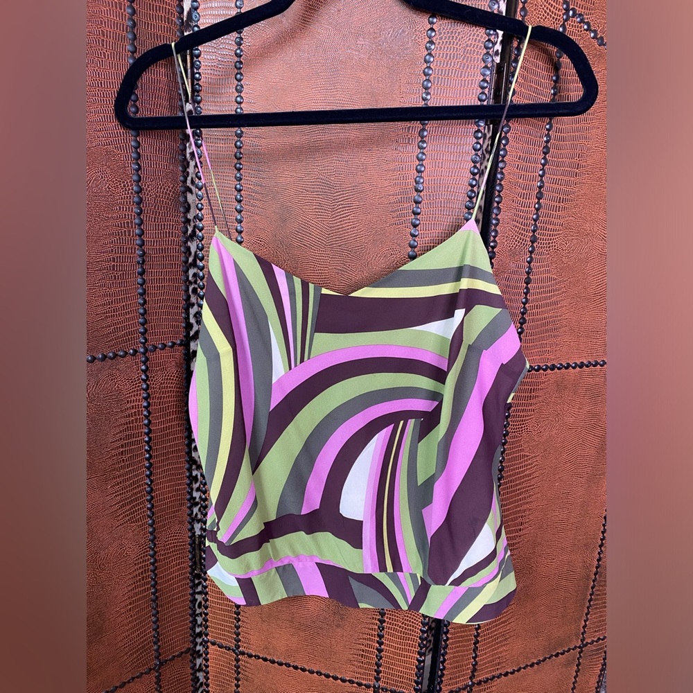 Theory Silk Multicolor Striped Cami